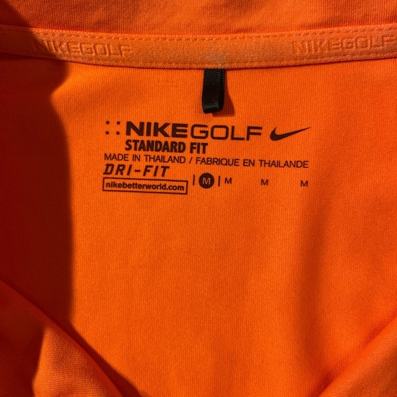 Nike Golf Men's Orange and Gray Polo Shirt Medium (MW) - Picture 10 of 14